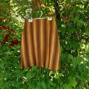 Vintage 1960s go go skirt orange black diamond